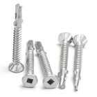 10G x 1-1/2 In. Countersunk Zinc Plated Self Drilling Screws 38mm #2 Square Wing Tip