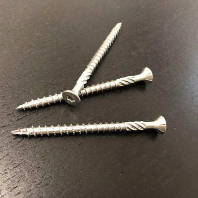 8G x 40mm Stainless Steel 304#10 Star Drive Double CSK Head w/ Ribs, Type 17 Point Outdoor Deck Screws