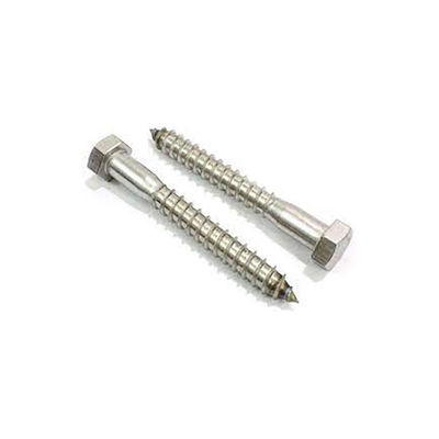 18-8 304 Stainless Steel Hex Head Screw Metal 1/4  X 6inch Coarse Threads